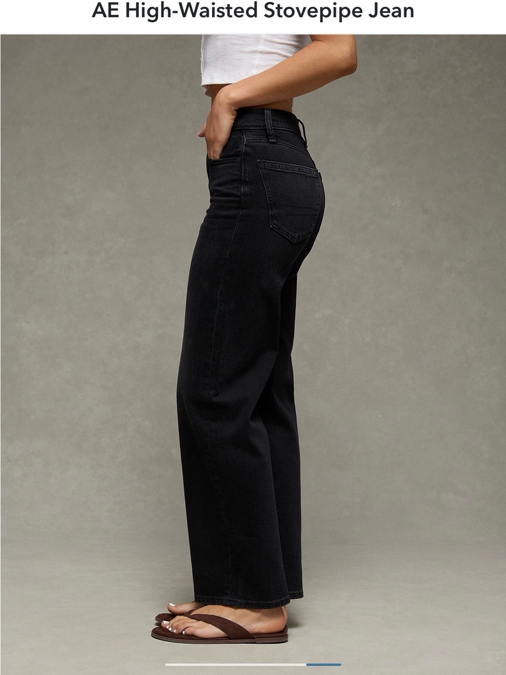 NWOT American Eagle Outfitters High-Waisted Stovepipe Jeans - Black